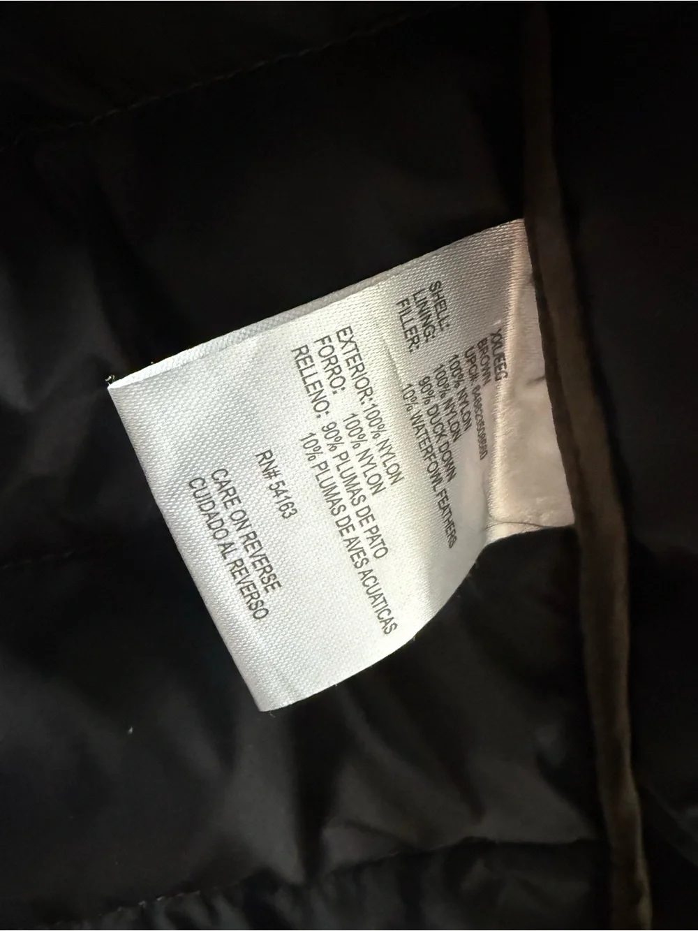 Cole Haan Men's Quilted Premium Duck Down lightweight Puffer Jacket Taupe brown